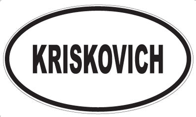 KRISKOVICH - Oval Magnet