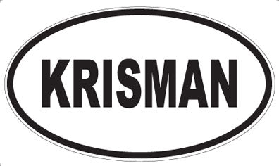 KRISMAN - Oval Sticker