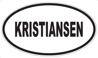 KRISTIANSEN - Oval Sticker