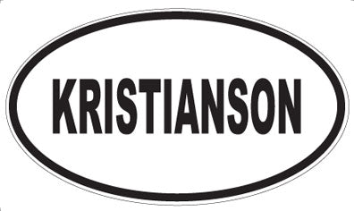 KRISTIANSON - Oval Sticker