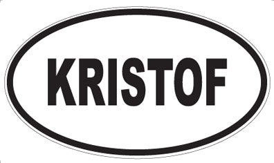 KRISTOF - Oval Sticker