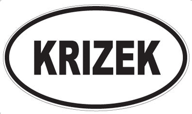 KRIZEK - Oval Sticker