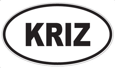 KRIZ - Oval Magnet
