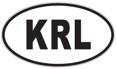 KRL - 3 Letter Initials Oval Magnet