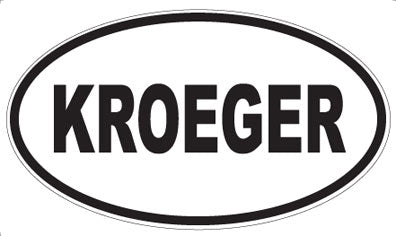 KROEGER - Oval Magnet