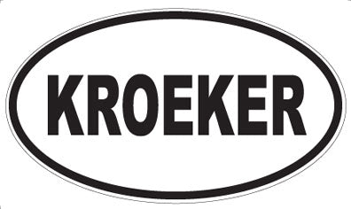KROEKER - Oval Sticker