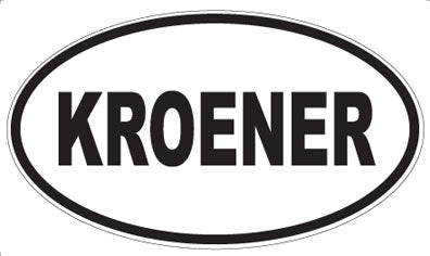 KROENER - Oval Sticker