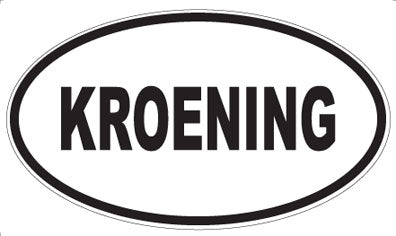 KROENING - Oval Sticker