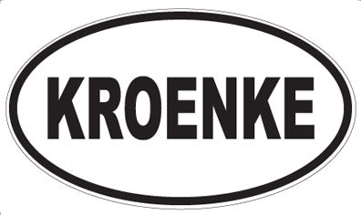 KROENKE - Oval Sticker