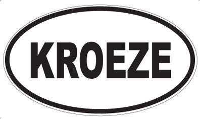 KROEZE - Oval Sticker