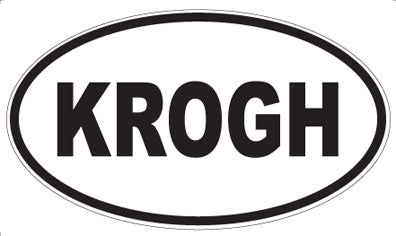 KROGH - Oval Sticker