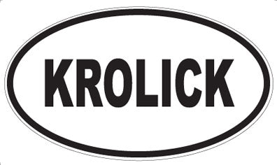 KROLICK - Oval Magnet
