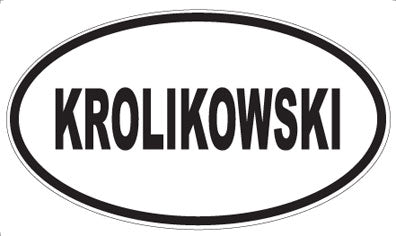 KROLIKOWSKI - Oval Magnet