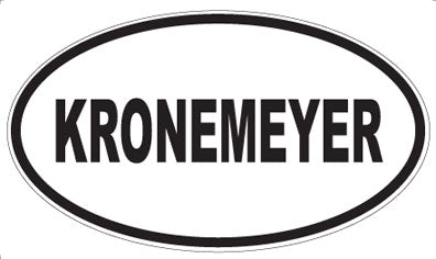KRONEMEYER - Oval Sticker