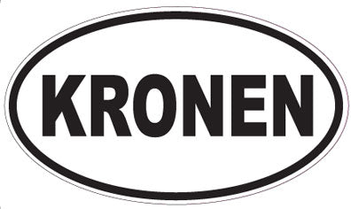 KRONEN - Oval Sticker