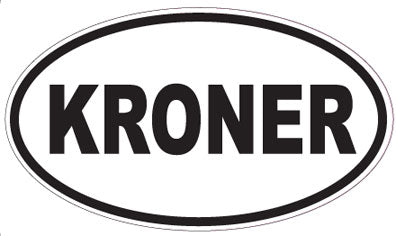KRONER - Oval Sticker