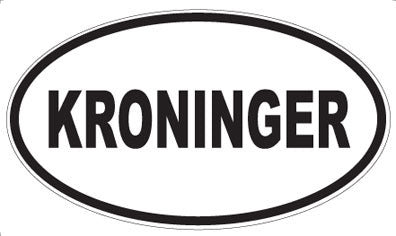 KRONINGER - Oval Sticker