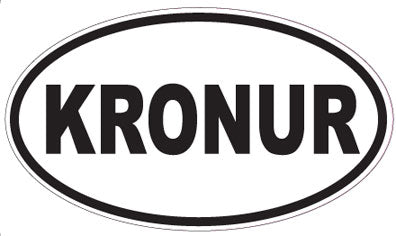 KRONUR - Oval Sticker