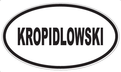 KROPIDLOWSKI - Oval Sticker