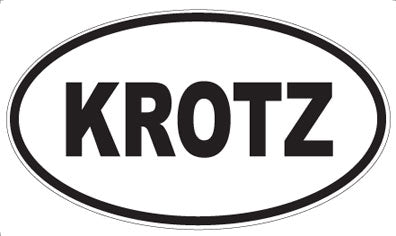 KROTZ - Oval Sticker