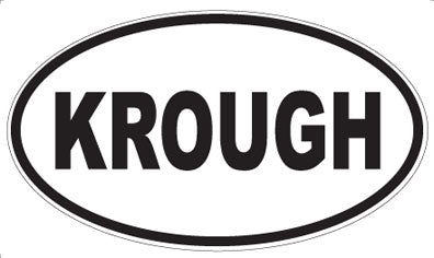 KROUGH - Oval Sticker