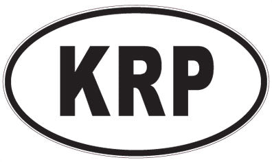KRP - 3 Letter Initials Oval Magnet