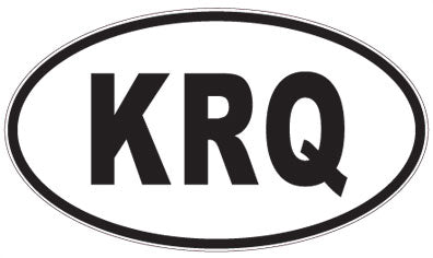KRQ - 3 Letter Initials Oval Magnet