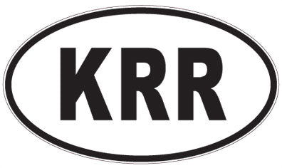 KRR - 3 Letter Initials Oval Magnet