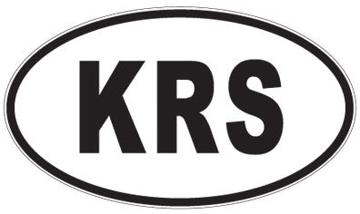 KRS - 3 Letter Initials Oval Magnet