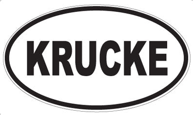 KRUCKE - Oval Sticker