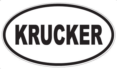KRUCKER - Oval Sticker