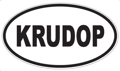 KRUDOP - Oval Sticker