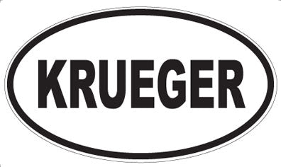 KRUEGER - Oval Sticker