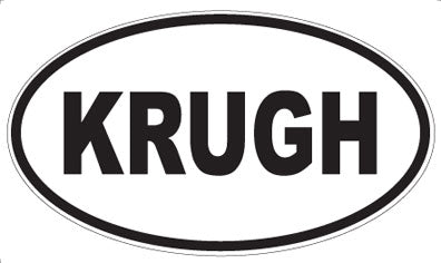 KRUGH - Oval Magnet