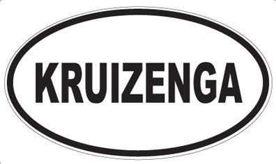 KRUIZENGA - Oval Magnet