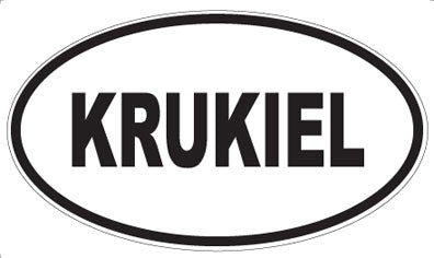 KRUKIEL - Oval Sticker