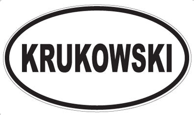 KRUKOWSKI - Oval Magnet