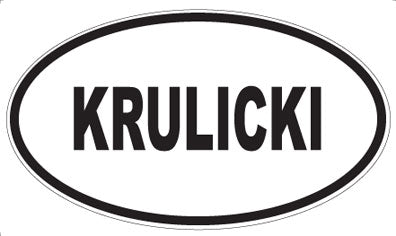 KRULICKI - Oval Sticker