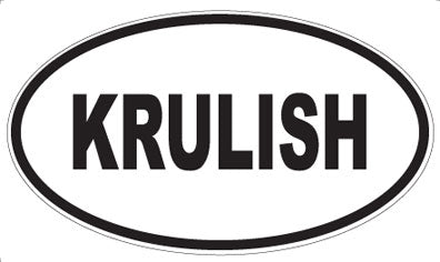 KRULISH - Oval Sticker