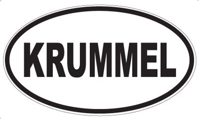 KRUMMEL - Oval Sticker