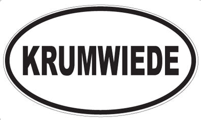 KRUMWIEDE - Oval Sticker