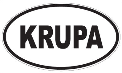 KRUPA - Oval Sticker