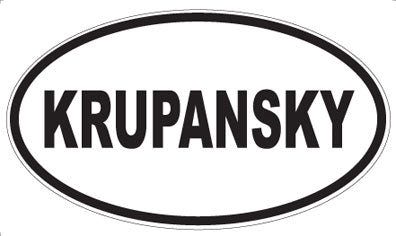 KRUPANSKY - Oval Sticker