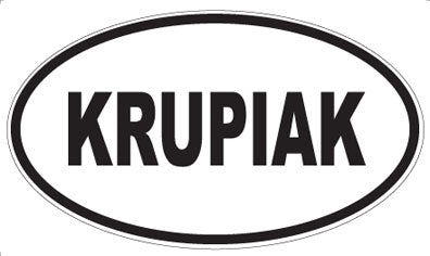 KRUPIAK - Oval Sticker