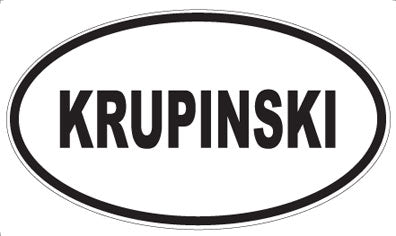 KRUPINSKI - Oval Magnet
