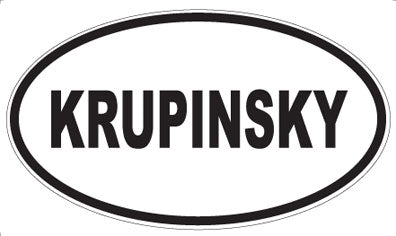 KRUPINSKY - Oval Sticker