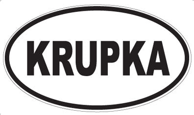 KRUPKA - Oval Sticker