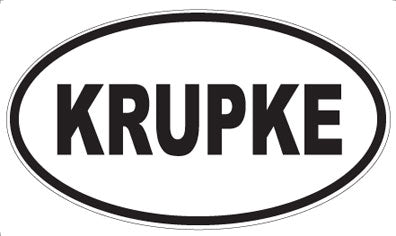 KRUPKE - Oval Magnet