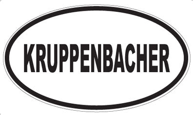 KRUPPENBACHER - Oval Sticker