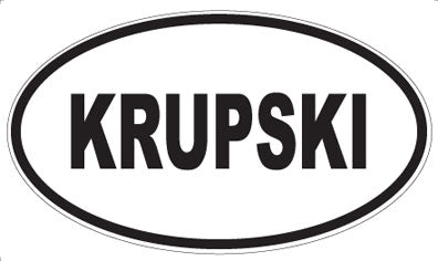 KRUPSKI - Oval Sticker